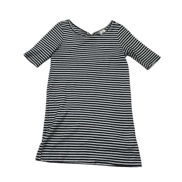 We The Free Sweater Dress Women's Small Black White Striped Open Back Shift - Picture 3 of 15